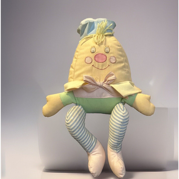Vintage House of Hatten Humpty Dumpty Plush Doll Pastel Shelf Sitter 12” **READ* - Picture 3 of 9